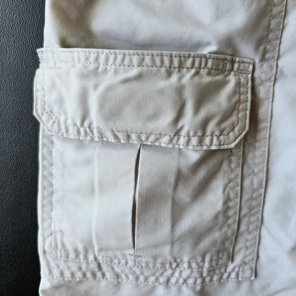Savane Mens Stone Beige‎ Cargo Shorts Elastic Waist Cotton Blend Size 44 Utility